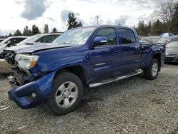 Salvage cars for sale at Graham, WA auction: 2015 Toyota Tacoma Double Cab Long BED