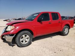 Salvage cars for sale from Copart Andrews, TX: 2010 Nissan Frontier Crew Cab SE