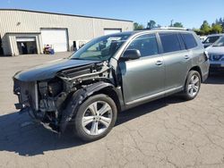 Salvage cars for sale from Copart Woodburn, OR: 2013 Toyota Highlander Limited