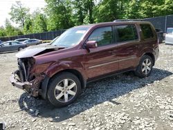 Salvage cars for sale from Copart Waldorf, MD: 2012 Honda Pilot Touring
