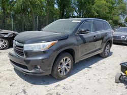 Salvage cars for sale at Cicero, IN auction: 2015 Toyota Highlander XLE