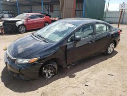 Salvage cars for sale at Colorado Springs, CO auction: 2012 Honda Civic LX