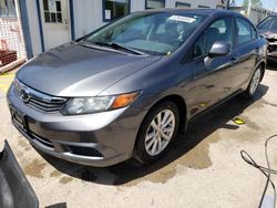 Salvage cars for sale from Copart Pekin, IL: 2012 Honda Civic EX