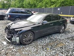 Salvage cars for sale from Copart Waldorf, MD: 2018 Infiniti Q50 Luxe