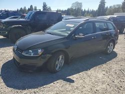 Salvage cars for sale from Copart Graham, WA: 2015 Volkswagen Golf Sportwagen TDI S