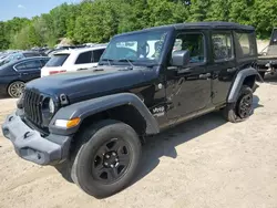 Salvage cars for sale at North Billerica, MA auction: 2018 Jeep Wrangler Unlimited Sport