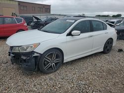 Salvage cars for sale from Copart Kansas City, KS: 2017 Honda Accord Sport