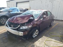 Salvage cars for sale at Chicago Heights, IL auction: 2015 Honda Civic LX