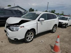 Salvage cars for sale at Pekin, IL auction: 2014 Mitsubishi Outlander SE