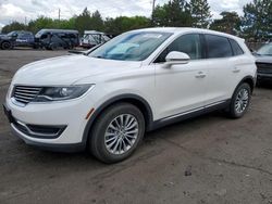 Lincoln mkx Select salvage cars for sale: 2018 Lincoln MKX Select