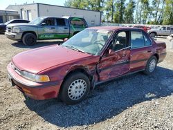 Salvage cars for sale at Arlington, WA auction: 1992 Honda Accord LX