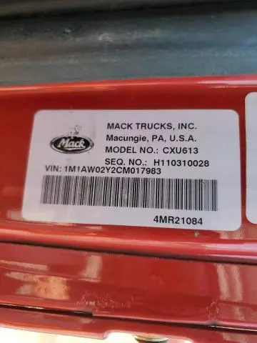 2012 Mack 600 CXU600