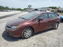 Salvage cars for sale from Copart Hueytown, AL: 2012 Honda Civic LX