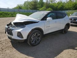 Salvage cars for sale at Davison, MI auction: 2022 Chevrolet Blazer RS