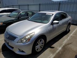Salvage cars for sale at Vallejo, CA auction: 2011 Infiniti G25 Base