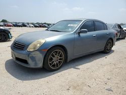 Salvage cars for sale from Copart San Antonio, TX: 2005 Infiniti G35