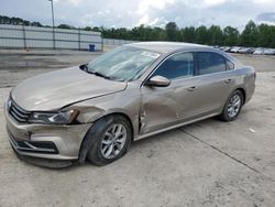 Salvage cars for sale at Lumberton, NC auction: 2016 Volkswagen Passat S