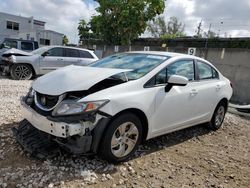 Salvage cars for sale from Copart Opa Locka, FL: 2014 Honda Civic LX