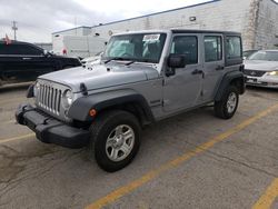 Salvage cars for sale at Chicago Heights, IL auction: 2017 Jeep Wrangler Unlimited Sport