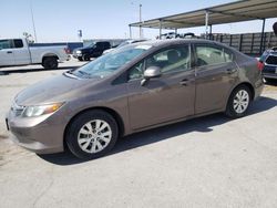 Salvage cars for sale from Copart Anthony, TX: 2012 Honda Civic LX