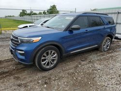 Salvage cars for sale at Houston, TX auction: 2021 Ford Explorer XLT