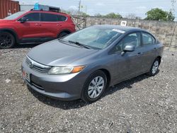 Honda salvage cars for sale: 2012 Honda Civic LX