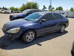 Salvage cars for sale from Copart Woodburn, OR: 2007 Honda Accord Value