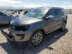 Salvage cars for sale at Magna, UT auction: 2018 Ford Explorer Platinum