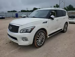 Salvage cars for sale at Oklahoma City, OK auction: 2015 Infiniti QX80