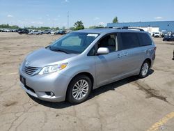 Salvage cars for sale at Woodhaven, MI auction: 2017 Toyota Sienna XLE