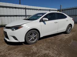 Salvage cars for sale from Copart Mercedes, TX: 2015 Toyota Corolla L
