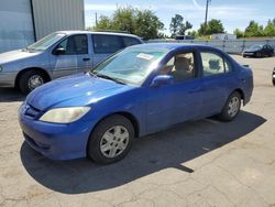 Salvage cars for sale from Copart Woodburn, OR: 2004 Honda Civic DX VP