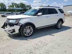 Salvage cars for sale at Spartanburg, SC auction: 2017 Ford Explorer Limited
