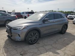 Salvage cars for sale at Indianapolis, IN auction: 2020 Infiniti QX50 Pure
