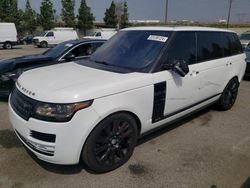 Salvage cars for sale from Copart Rancho Cucamonga, CA: 2016 Land Rover Range Rover Supercharged