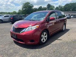 Salvage cars for sale from Copart East Granby, CT: 2011 Toyota Sienna LE