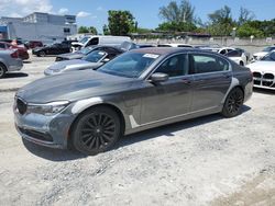 Salvage cars for sale at Opa Locka, FL auction: 2017 BMW 740 XE