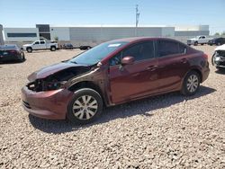 Honda salvage cars for sale: 2012 Honda Civic LX