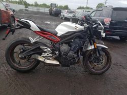 Salvage motorcycles for sale at New Britain, CT auction: 2018 Triumph Street Triple R