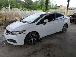 Honda Civic salvage cars for sale: 2015 Honda Civic SE