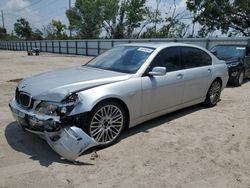 Salvage cars for sale from Copart Riverview, FL: 2007 BMW 750