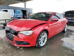 Salvage cars for sale at West Palm Beach, FL auction: 2013 Audi A5 Premium Plus