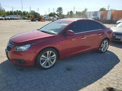 Chevrolet Cruze ltz salvage cars for sale: 2014 Chevrolet Cruze LTZ