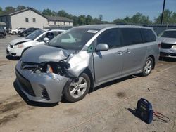 Salvage cars for sale at York Haven, PA auction: 2019 Toyota Sienna LE