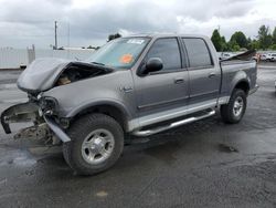 Salvage cars for sale at Portland, OR auction: 2002 Ford F150 Supercrew