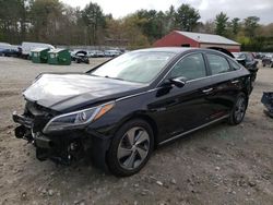 Salvage cars for sale from Copart Mendon, MA: 2017 Hyundai Sonata Hybrid