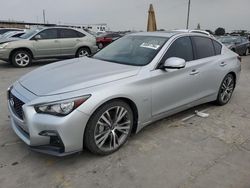 Salvage cars for sale at Grand Prairie, TX auction: 2019 Infiniti Q50 Luxe