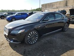 Salvage cars for sale at Fredericksburg, VA auction: 2017 Lincoln Continental Black Label