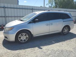 Salvage cars for sale at Gastonia, NC auction: 2012 Honda Odyssey EXL