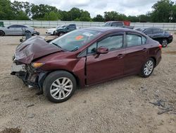 Honda salvage cars for sale: 2012 Honda Civic EX